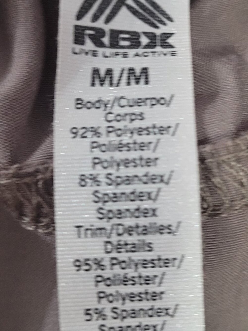 RBX Taupe Pull-on Capri Active Wear Size Medium EUC - Picture 2 of 10